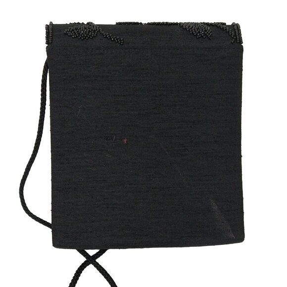 Specialty Collection Evening Crossbody Bag Black Purse Makeup Mirror Flap Close - Picture 5 of 13